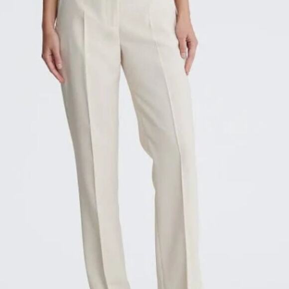 Calvin Klein Women's Slim Straight Woven light beige Pants size 8 - Picture 5 of 8